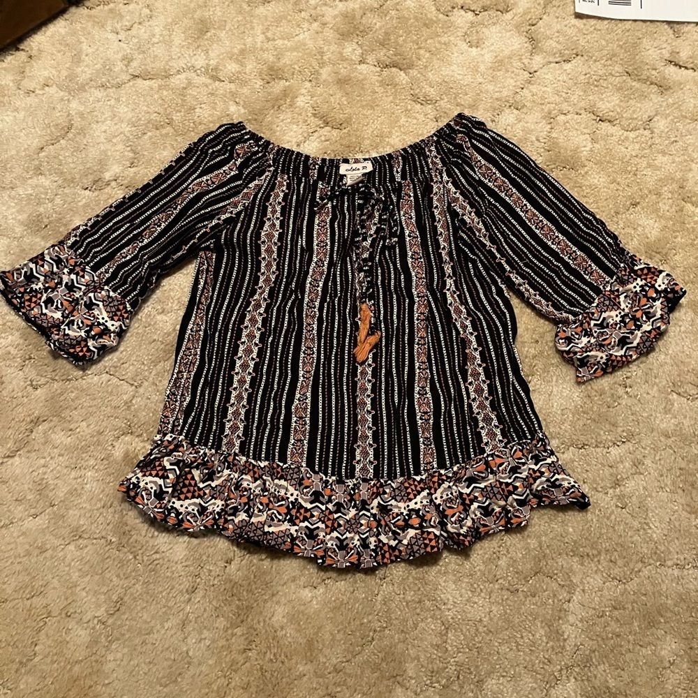 Women's Striped Off-Shoulder Blouse